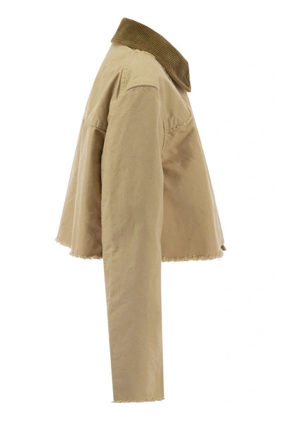 Fay Beige Cropped Jacket In Cream
