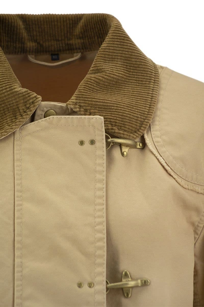 Fay Beige Cropped Jacket In Cream