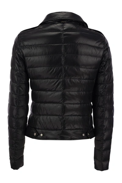 Shop Herno Ultralight Nylon Bomber Jacket In Black