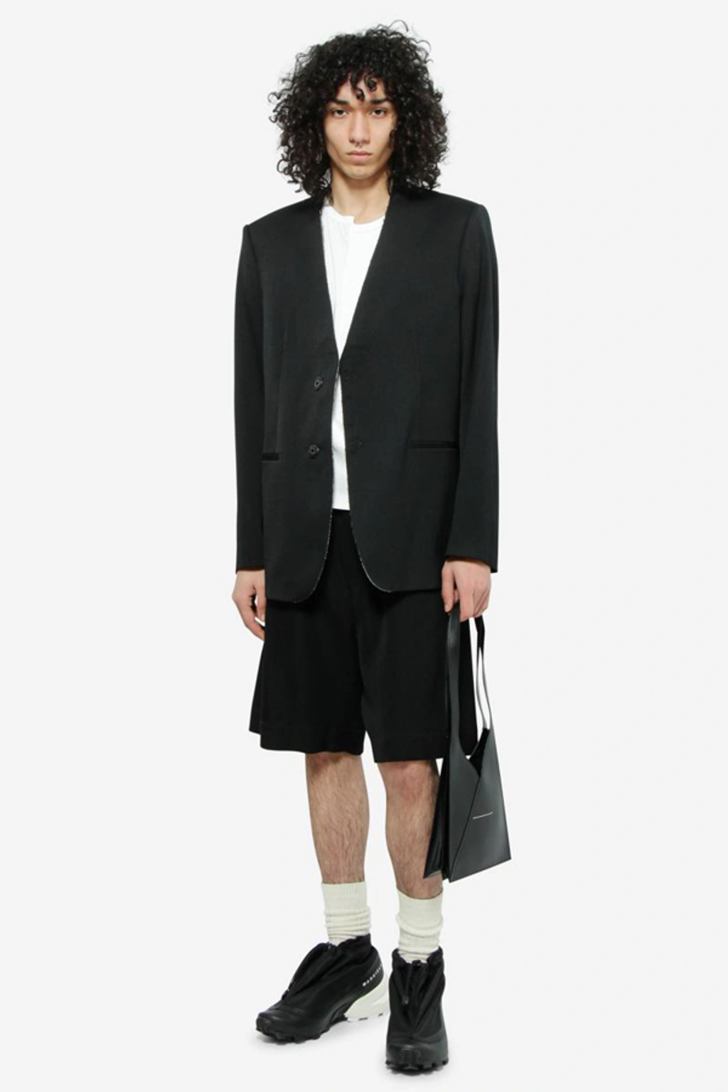 Mm6 Maison Margiela Short Black Wool Wide Short | ModeSens
