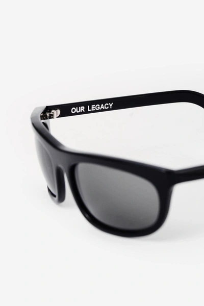 Our Legacy Black Shelter Sunglasses In Black