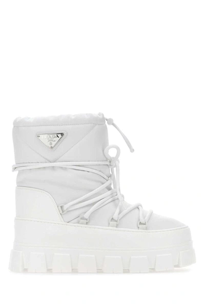 Shop Prada Boots In White