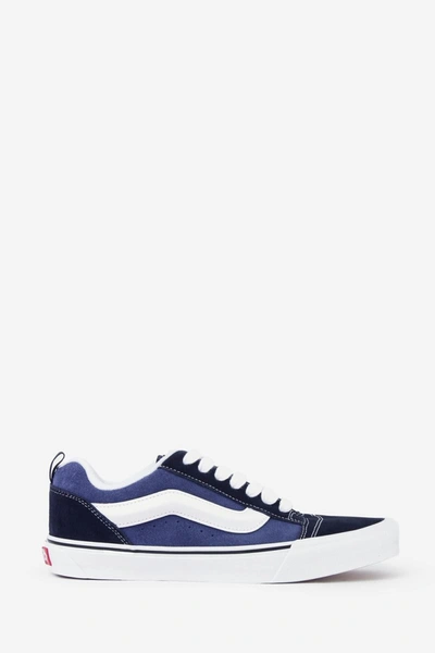 Shop Vans Knu Skool Sneakers In Blue Fabric