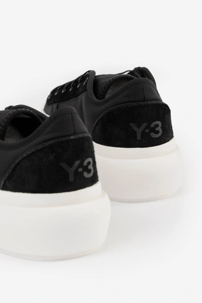 Shop Y-3 Ajatu Court Low Sneakers In Black Leather