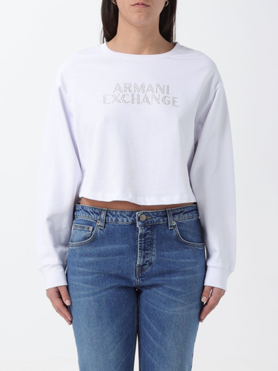 Shop Armani Exchange Sweatshirt  Woman Color White