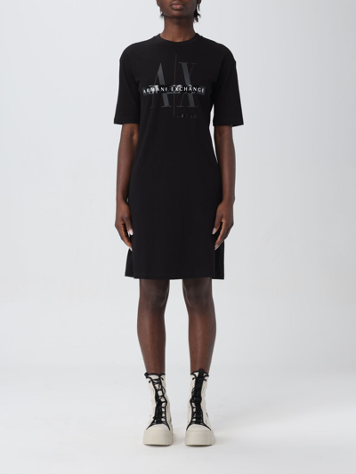 Shop Armani Exchange Dress  Woman Color Black