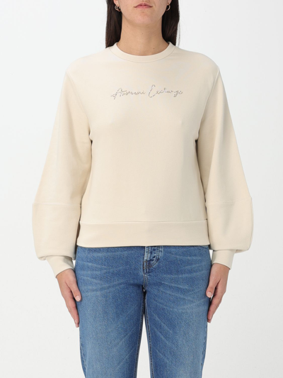 Shop Armani Exchange Sweatshirt  Woman Color Beige