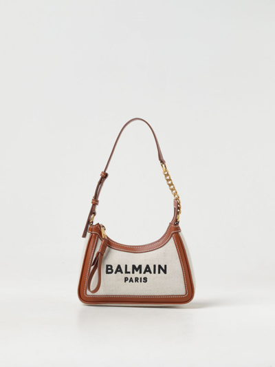 Shop Balmain Shoulder Bag  Woman Color Beige
