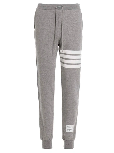 Shop Thom Browne 4 Bar Pants In Gray