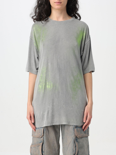 Shop Diesel T-shirt  Woman Color Grey