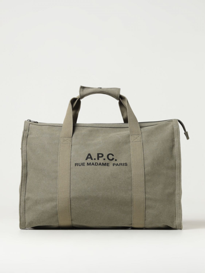Shop Apc A.p.c. Recovery Exchange In Canvas With Logo In Kaki