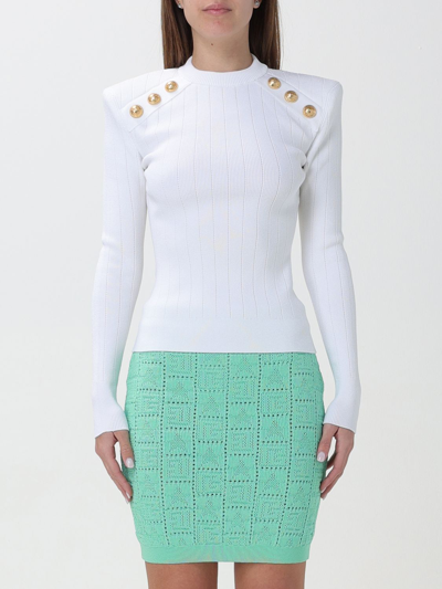 Shop Balmain Sweater  Woman Color White