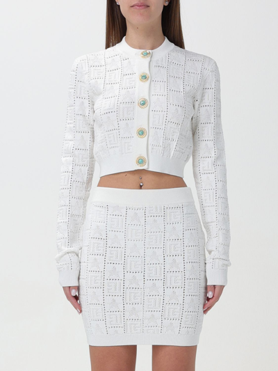 针织开衫 BALMAIN 女士 颜色 白色