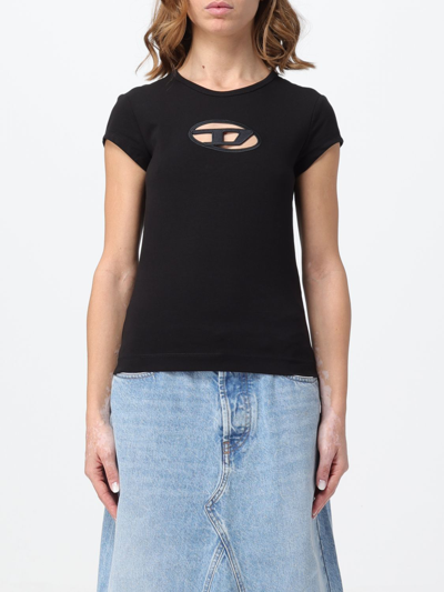 Shop Diesel T-shirt  Woman Color Black 1