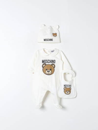Shop Moschino Baby Jumpsuit  Kids Color White