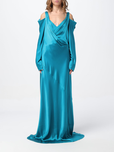 Shop Alberta Ferretti Dress  Woman Color Blue