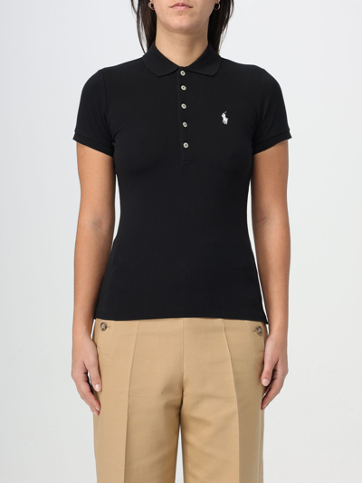 Shop Polo Ralph Lauren Polo Shirt  Woman Color Black