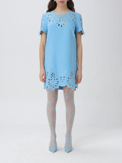 Shop Ermanno Scervino Dress  Woman Color Blue