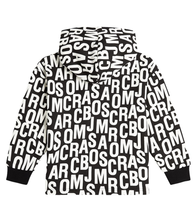 Shop Marc Jacobs Logo Cotton-blend Jersey Hoodie In Black