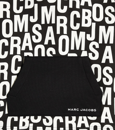 Shop Marc Jacobs Logo Cotton-blend Jersey Hoodie In Black