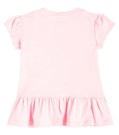 Shop Polo Ralph Lauren Baby Polo Bear Ruffled Cotton T-shirt In Pink
