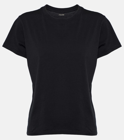 Shop Frame Baby Tee Cotton Jersey T-shirt In Black