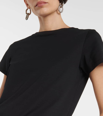 Frame Fitted Crew Tee Cotton Jersey T-shirt In Black