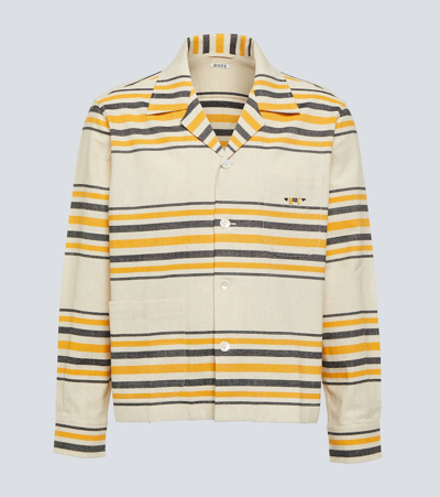Shop Bode Namesake Striped Cotton Shirt In Multicoloured
