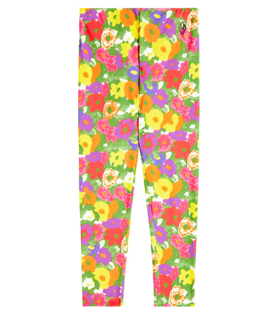 The Animals Observatory Alligator Printed Leggings In Multicoloured