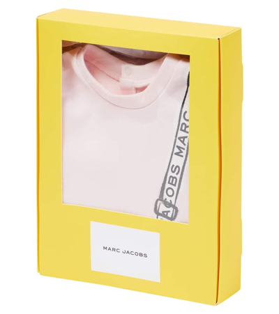 Marc Jacobs Baby Trompe L'ail Cotton Dress In Pink