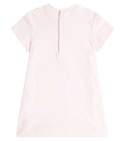 Shop Marc Jacobs Baby Trompe L'ail Cotton Dress In Pink