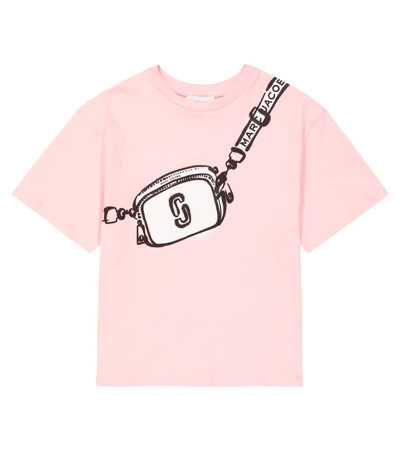 Shop Marc Jacobs Trompe L'ail Cotton Jersey T-shirt In Pink