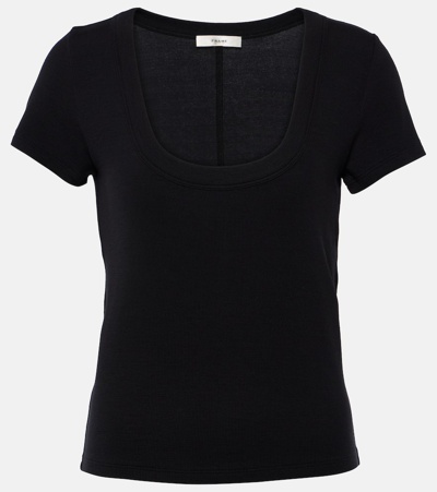 Shop Frame Rib Baby Tee Jersey Top In Black