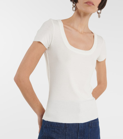 Shop Frame Rib Baby Tee Jersey Top In White