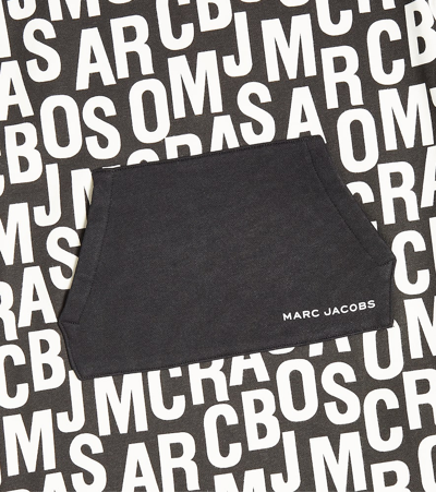 Shop Marc Jacobs Logo Hooded Jersey Sweater Dress In Black
