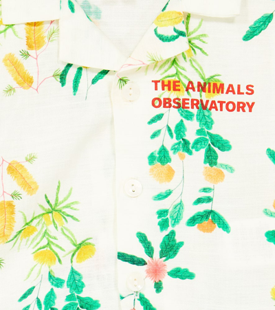 The Animals Observatory Baby Magpie Shirt And Shorts Set In White