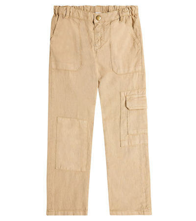 Shop Bonpoint Francis Cargo Pants In Beige