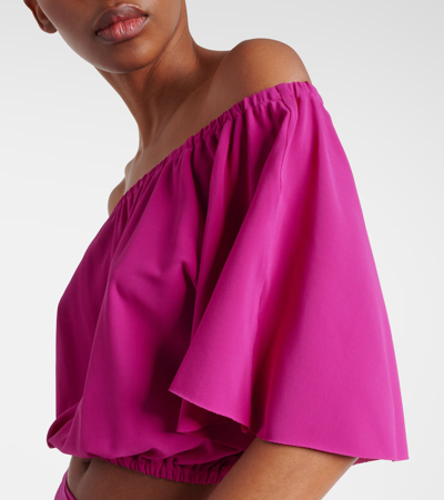 Shop Eres Solal Jersey Crop Top In Pink