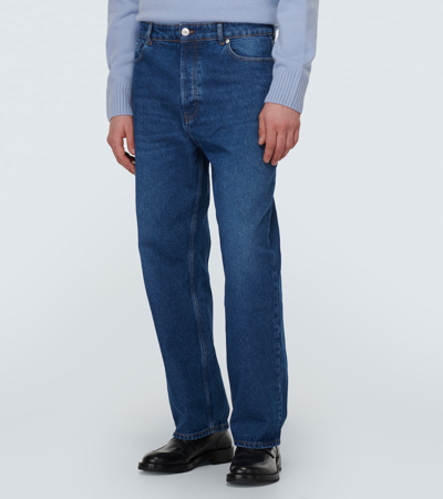 Shop Ami Alexandre Mattiussi Straight-leg Jeans In Blue