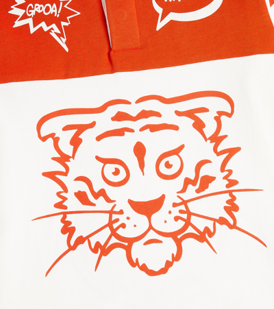 Shop Kenzo Tiger Cotton Polo Shirt In White