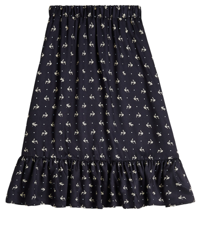 Paade Mode Ruched Floral Skirt In Black