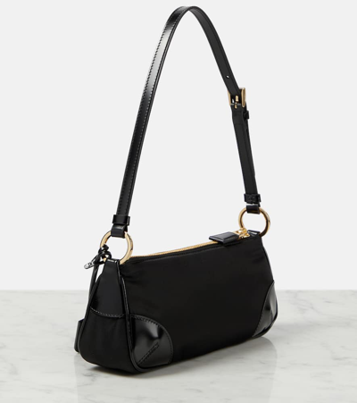 Prada Re-edition 2002 Small Leather Shoulder Bag In Black