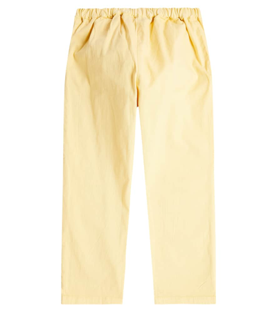 Shop Bonpoint Callie Cotton-blend Pants In Yellow