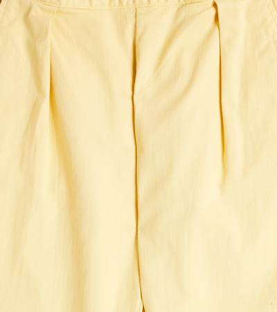 Shop Bonpoint Callie Cotton-blend Pants In Yellow