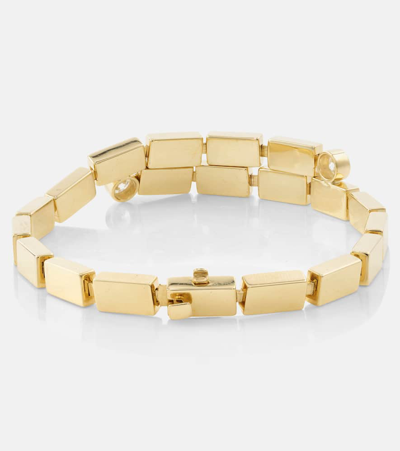 Shop Ileana Makri 18kt Gold Bracelet With Diamonds In Metallic