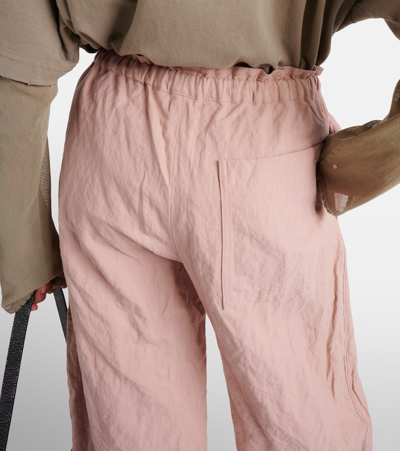 Shop Acne Studios Paginol Cotton-blend Wide-leg Pants In Pink