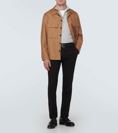Zegna Wool Half-zip Sweater In Grey