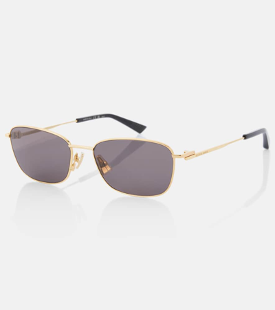 Bottega Veneta Square Sunglasses In Gold