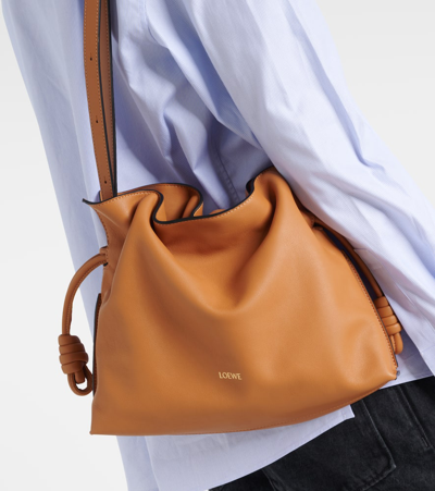 Loewe Flamenco Mini Clutch Bag In Napa Leather In Orange