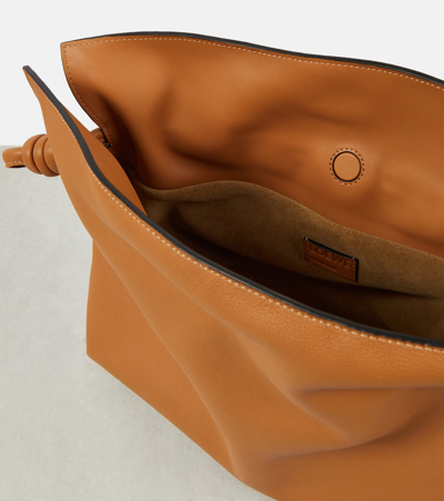 Loewe Flamenco Mini Clutch Bag In Napa Leather In Orange